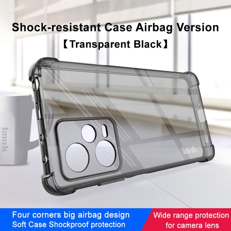 For Xiaomi Redmi Note 12 Pro China imak Shockproof Airbag TPU Phone Case(Transparent Black)