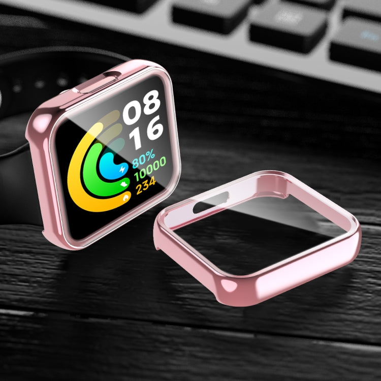 For Xiaomi Redmi Watch 2 TPU Hollow Watch Protective Case with Protective Film(Pink)