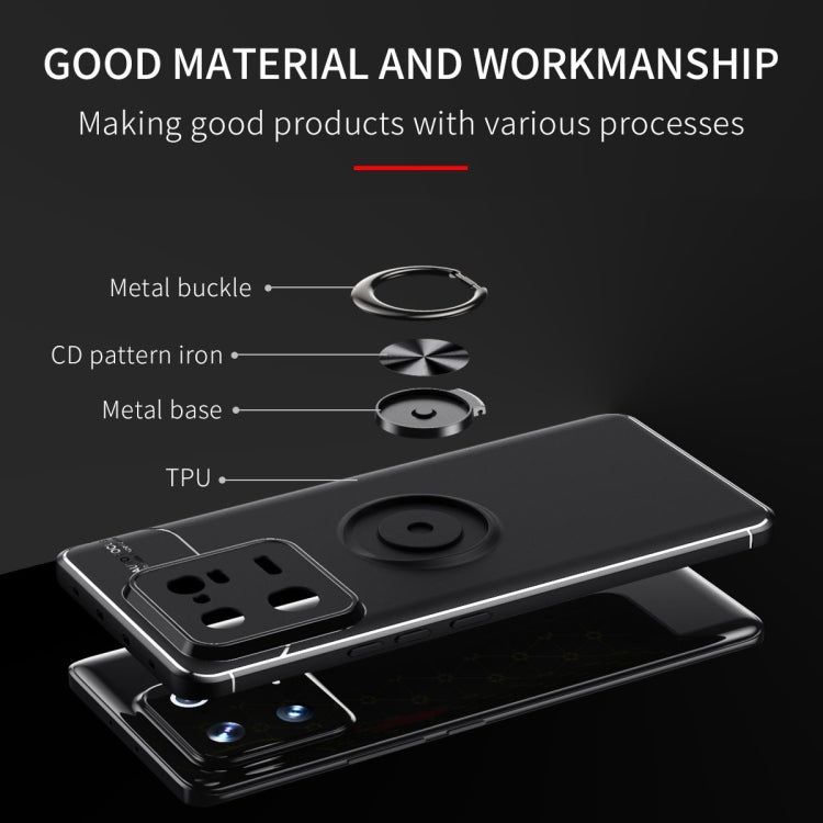 For Xiaomi 13 Pro Metal Ring Holder TPU Phone Case(Black)