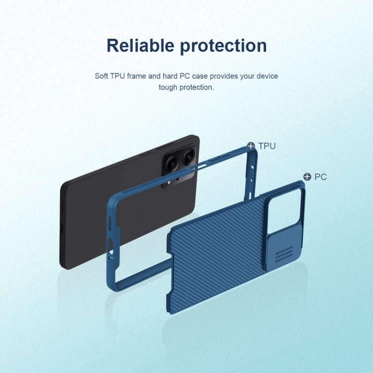 For Xiaomi Redmi Note 12 Pro+ China NILLKIN CamShield Pro PC Phone Case(Blue)