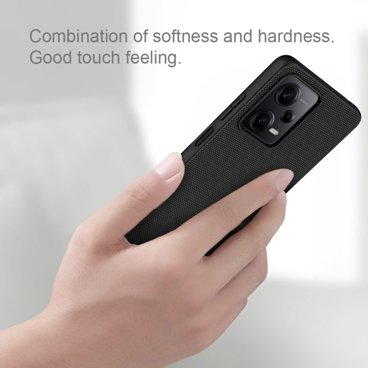 For Xiaomi Redmi Note 12 Pro China NILLKIN Shockproof TPU + PC Textured Phone Case(Black)