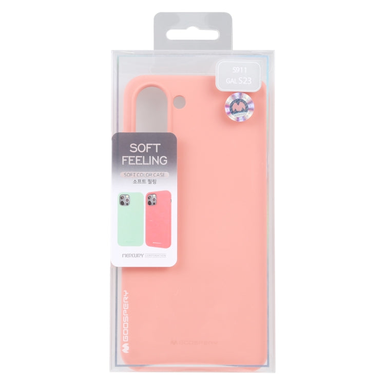 For Samsung Galaxy S23 5G GOOSPERY SOFT FEELING Liquid TPU Soft Case(Pink)