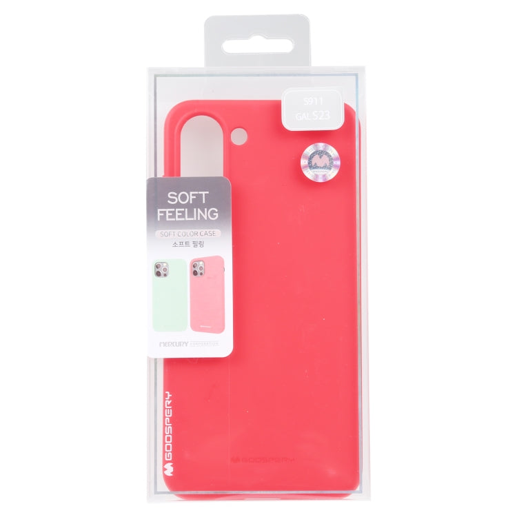 For Samsung Galaxy S23 5G GOOSPERY SOFT FEELING Liquid TPU Soft Case(Red)