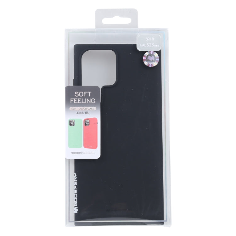 For Samsung Galaxy S23 Ultra 5G GOOSPERY SOFT FEELING Liquid TPU Soft Case(Black)