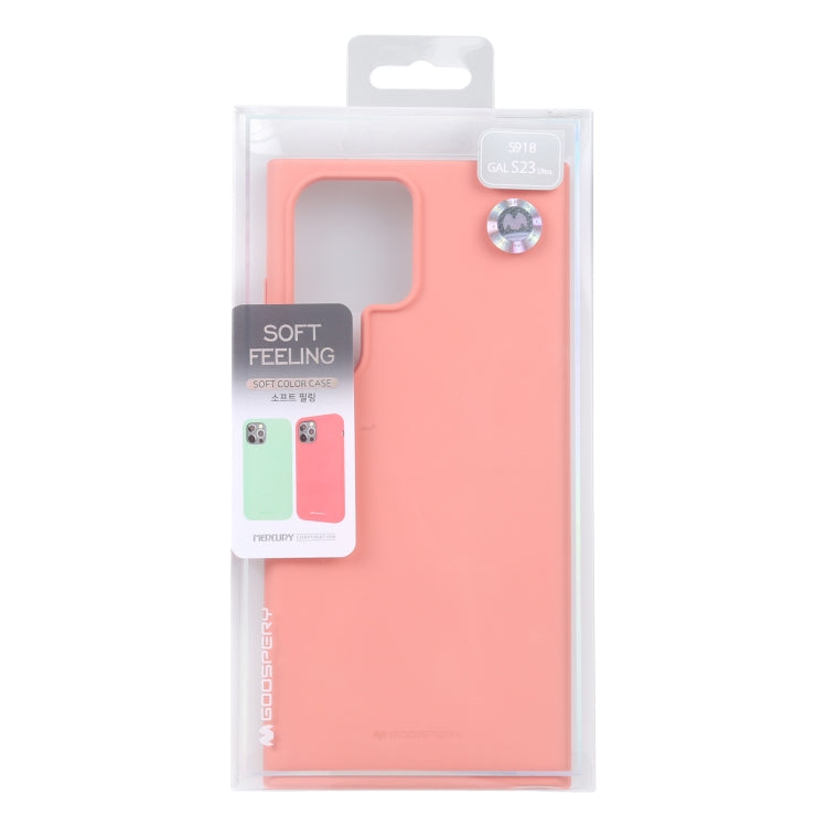 For Samsung Galaxy S23 Ultra 5G GOOSPERY SOFT FEELING Liquid TPU Soft Case(Pink)