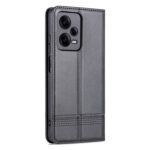 For Xiaomi Redmi Note 12 Pro China / Note 12 Pro+ China AZNS Magnetic Calf Texture Flip Leather Phone Case(Black)