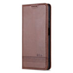 For Xiaomi Redmi Note 12 Pro China / Note 12 Pro+ China AZNS Magnetic Calf Texture Flip Leather Phone Case(Dark Brown)