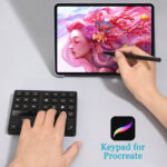 533 Bluetooth 5.0 Painting Keyboard 35 keys Keypad Wireless Digital keyboard(Black)