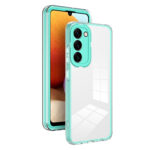 For Samsung Galaxy S23 5G Clear TPU Color PC Frame Phone Case(Light Green)