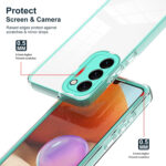 For Samsung Galaxy S23 5G Clear TPU Color PC Frame Phone Case(Light Green)