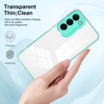 For Samsung Galaxy S23 5G Clear TPU Color PC Frame Phone Case(Light Green)