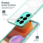 For Samsung Galaxy S23 Ultra 5G Clear TPU Color PC Frame Phone Case(Light Green)