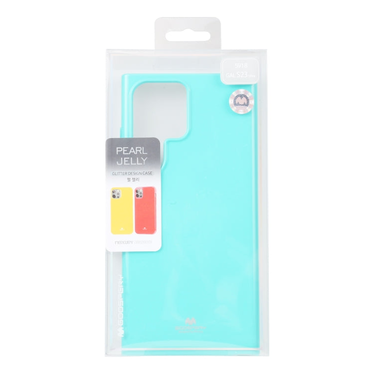 For Samsung Galaxy S23 Ultra 5G GOOSPERY PEARL JELLY Shockproof TPU Phone Case(Mint Green)