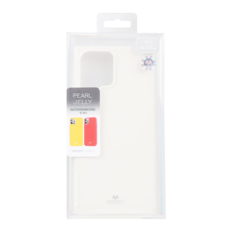 For Samsung Galaxy S23 Ultra 5G GOOSPERY PEARL JELLY Shockproof TPU Phone Case(White)