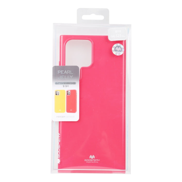 For Samsung Galaxy S23 Ultra 5G GOOSPERY PEARL JELLY Shockproof TPU Phone Case(Rose Red)