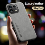 For Xiaomi 13 Skin Feel Magnetic Leather Back Phone Case(Dark Grey)