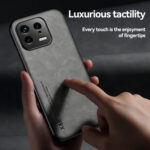 For Xiaomi 13 Skin Feel Magnetic Leather Back Phone Case(Light Grey)