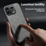 For Xiaomi 13 Pro Skin Feel Magnetic Leather Back Phone Case(Dark Grey)