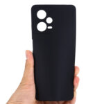 For Xiaomi Redmi Note 12 Pro China Pure Color Liquid Silicone Shockproof Full Coverage Case(Black)