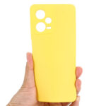 For Xiaomi Redmi Note 12 Pro China Pure Color Liquid Silicone Shockproof Full Coverage Case(Yellow)