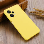 For Xiaomi Redmi Note 12 Pro China Pure Color Liquid Silicone Shockproof Full Coverage Case(Yellow)