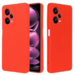 For Xiaomi Redmi Note 12 Pro China Pure Color Liquid Silicone Shockproof Full Coverage Case(Red)