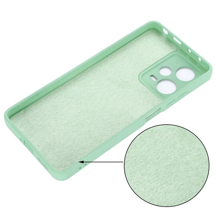 For Xiaomi Redmi Note 12 Pro China Pure Color Liquid Silicone Shockproof Full Coverage Case(Green)