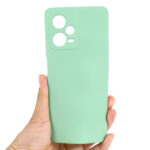 For Xiaomi Redmi Note 12 Pro China Pure Color Liquid Silicone Shockproof Full Coverage Case(Green)