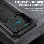 For Samsung Galaxy S23+ 5G R-JUST Sliding Camera Design Waterproof Dustproof Shockproof Phone Case(Black)