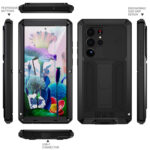 For Samsung Galaxy S23 Ultra 5G R-JUST Sliding Camera Design Waterproof Dustproof Shockproof Phone Case(Black)