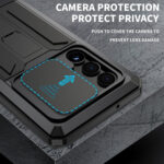 For Samsung Galaxy S23 Ultra 5G R-JUST Sliding Camera Design Waterproof Dustproof Shockproof Phone Case(Black)