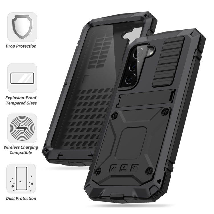 For Samsung Galaxy S23+ 5G R-JUST Waterproof Dustproof Shockproof Phone Case(Black)