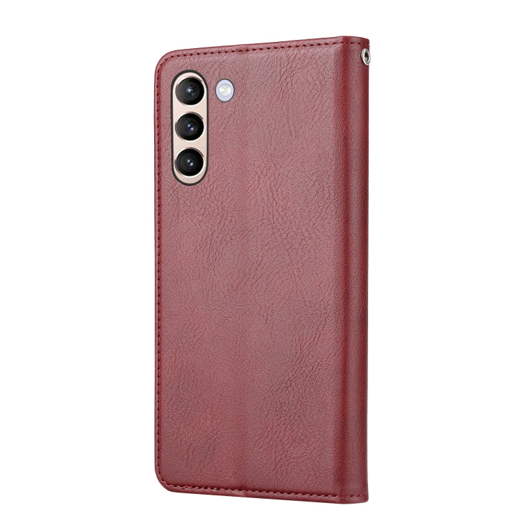 For Samsung Galaxy S23 5G Knead Skin Texture Horizontal Flip Leather Phone Case(Wine Red)