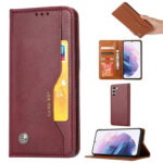 For Samsung Galaxy S23+ 5G Knead Skin Texture Horizontal Flip Leather Phone Case(Wine Red)