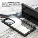 For Samsung Galaxy S23 5G iPAKY Transparent PC + TPU Shockproof Phone Case(Black)