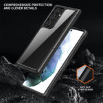 For Samsung Galaxy S23 5G iPAKY Transparent PC + TPU Shockproof Phone Case(Black)