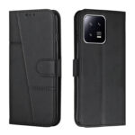 For Xiaomi 13 Stitching Calf Texture Buckle Leather Phone Case(Black)