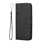 For Xiaomi 13 Stitching Calf Texture Buckle Leather Phone Case(Black)