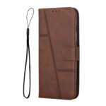 For Xiaomi 13 Stitching Calf Texture Buckle Leather Phone Case(Brown)