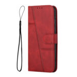 For Xiaomi 13 Stitching Calf Texture Buckle Leather Phone Case(Red)