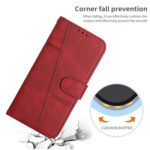 For Xiaomi 13 Stitching Calf Texture Buckle Leather Phone Case(Red)