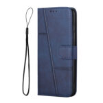 For Xiaomi 13 Stitching Calf Texture Buckle Leather Phone Case(Blue)