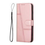 For Xiaomi 13 Stitching Calf Texture Buckle Leather Phone Case(Rose Gold)