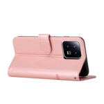 For Xiaomi 13 Stitching Calf Texture Buckle Leather Phone Case(Rose Gold)