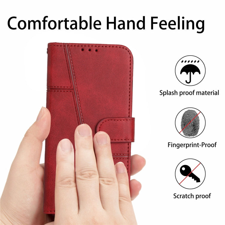 For Xiaomi 13 Pro Stitching Calf Texture Buckle Leather Phone Case(Red)