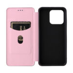 For Xiaomi 13 Carbon Fiber Texture Flip Leather Phone Case(Pink)