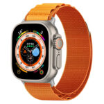 Nylon Loop Watch Band For Apple Watch Ultra 49mm / Series 8&7 45mm / SE 2&6&SE&5&4 44mm / 3&2&1 42mm(Orange)