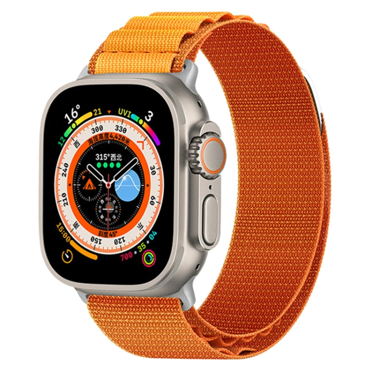 Nylon Loop Watch Band For Apple Watch Ultra 49mm / Series 8&7 45mm / SE 2&6&SE&5&4 44mm / 3&2&1 42mm(Orange)