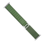 Nylon Loop Watch Band For Apple Watch Ultra 49mm / Series 8&7 45mm / SE 2&6&SE&5&4 44mm / 3&2&1 42mm(Army Green)