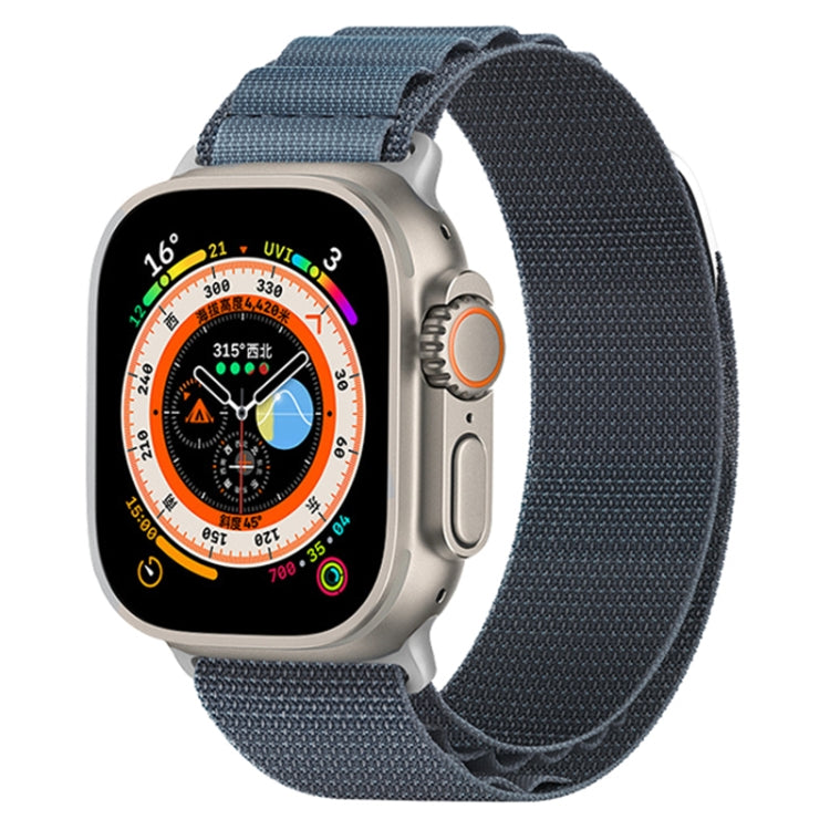 Nylon Loop Watch Band For Apple Watch Ultra 49mm / Series 8&7 45mm / SE 2&6&SE&5&4 44mm / 3&2&1 42mm(Grey)